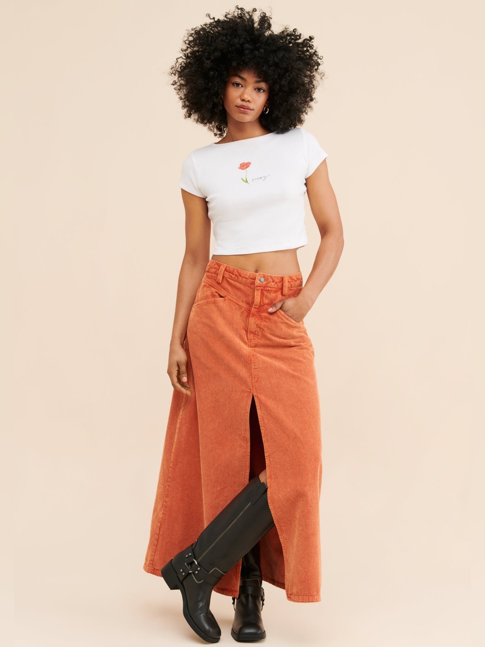 NWT We The Free Come As You Are Corduroy maxi skirt 0
